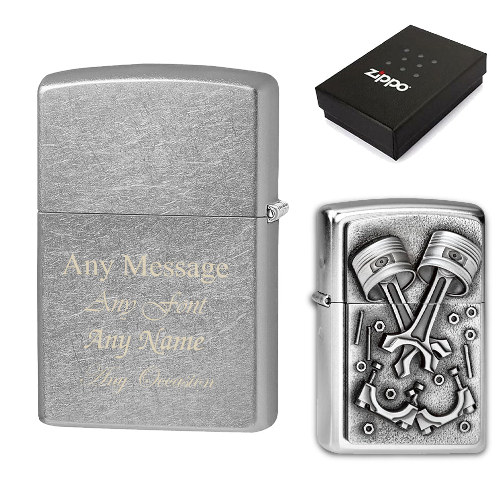 Engraved Engine Parts Official Zippo Windproof Lighter Image 2