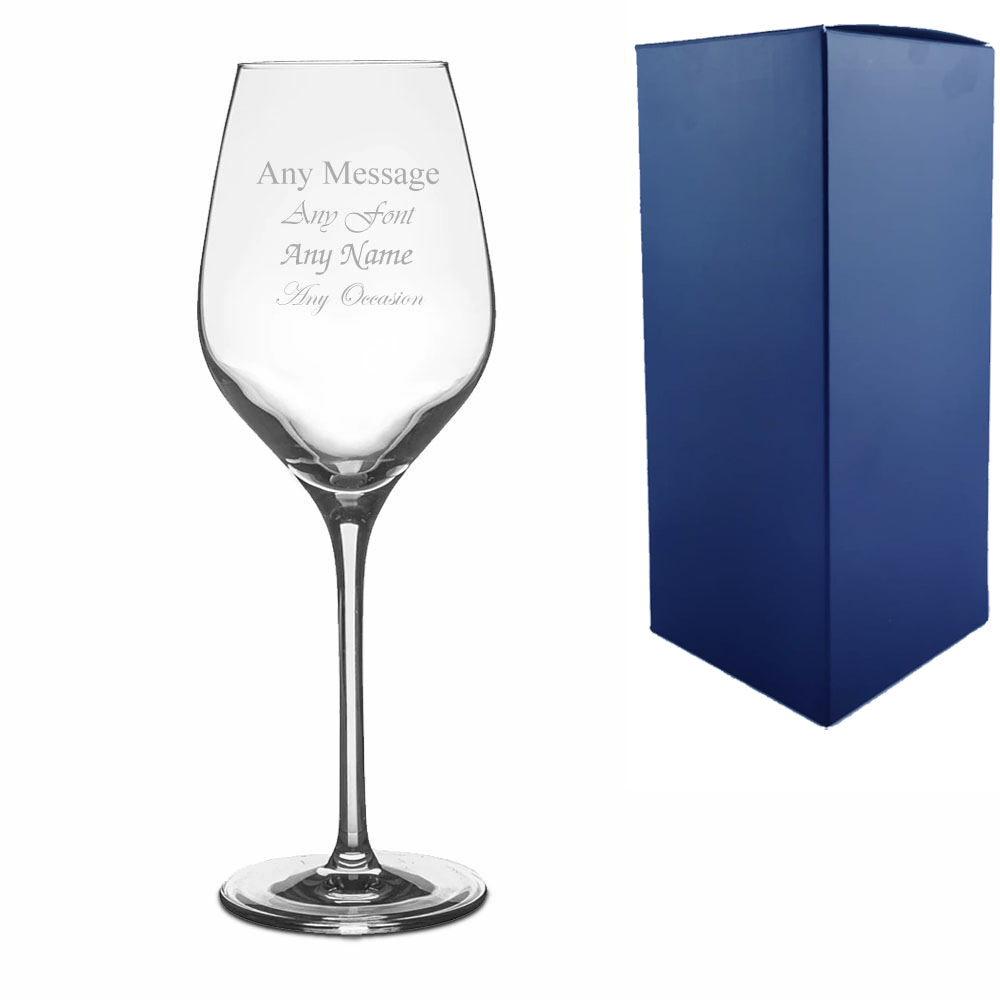 Engraved 12oz Exquisit Royal White Wine Glass Image 1