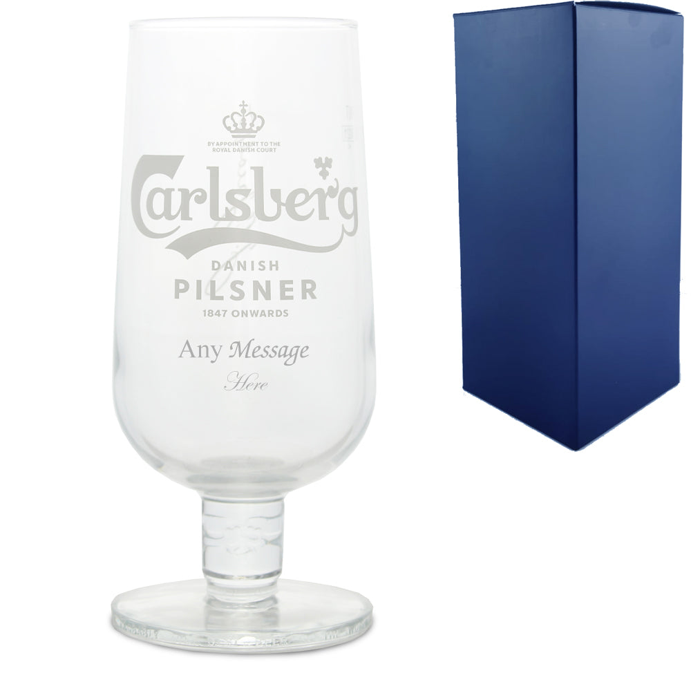 Engraved Carlsberg Chalice Pint Glass Image 1