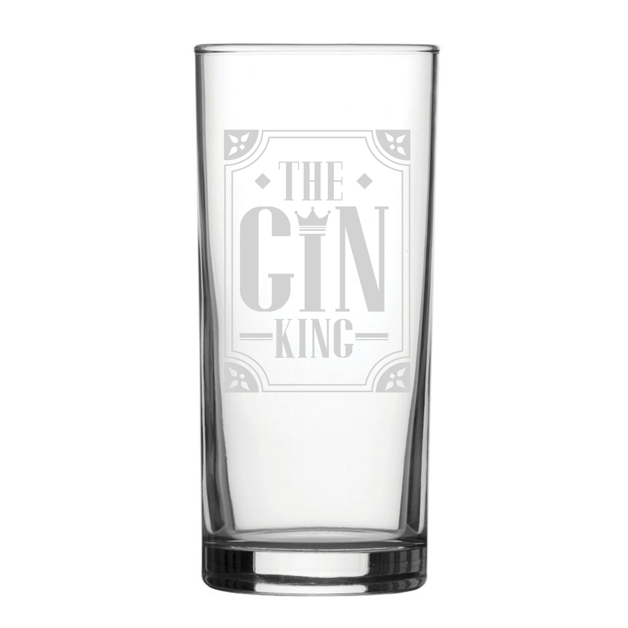 The Gin King - Engraved Novelty Hiball Glass Image 2