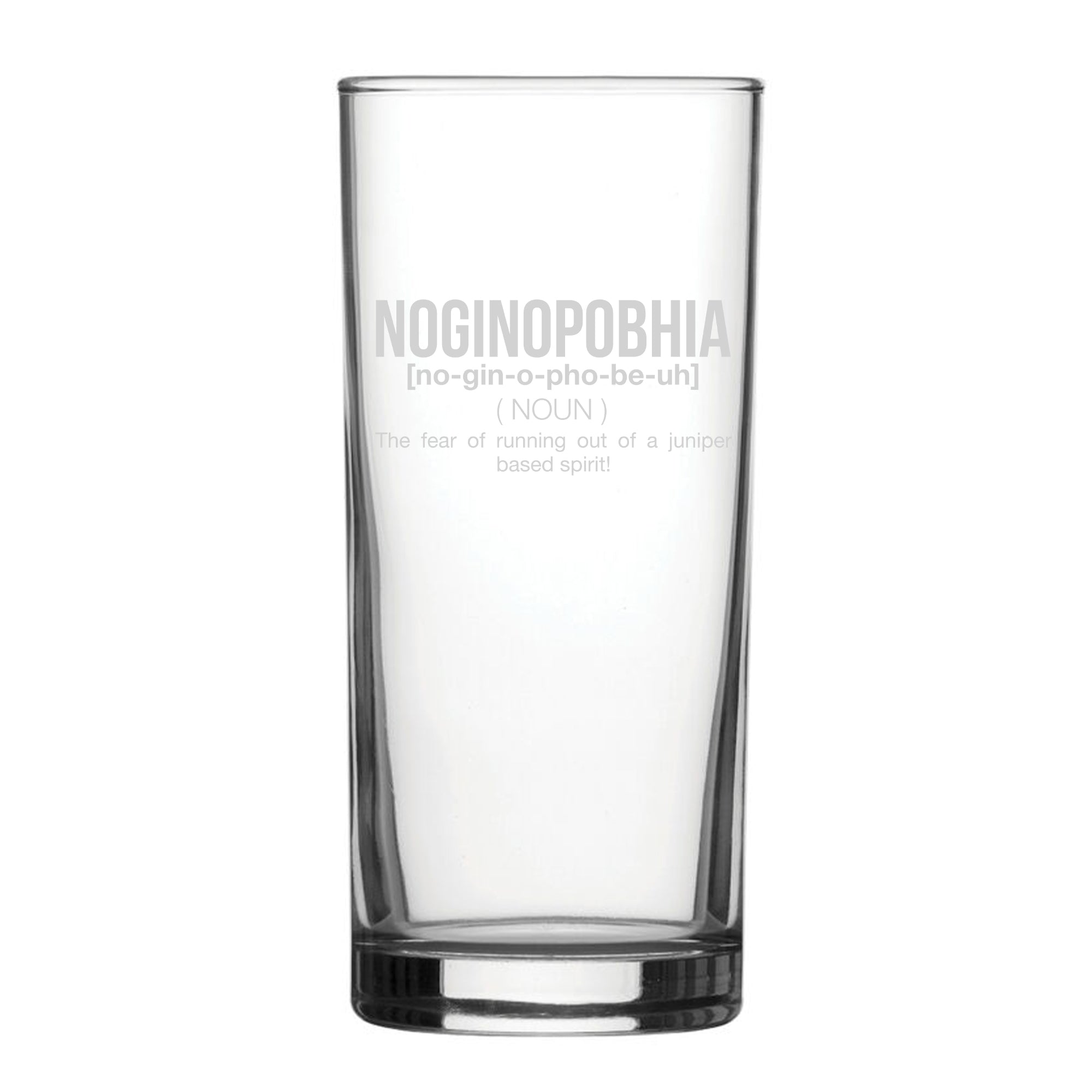 Noginophobia - Engraved Novelty Hiball Glass Image 2