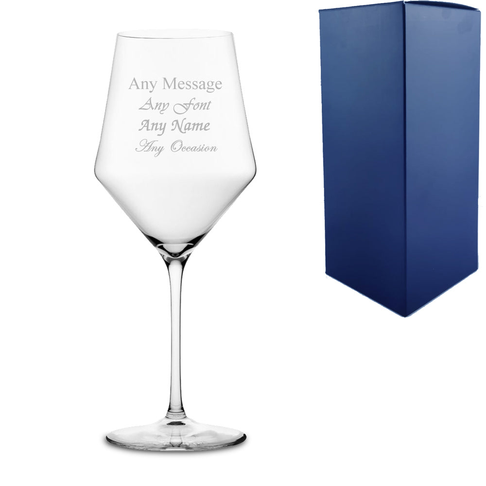 Engraved Edge Wine Glass Large 17.75oz Image 2