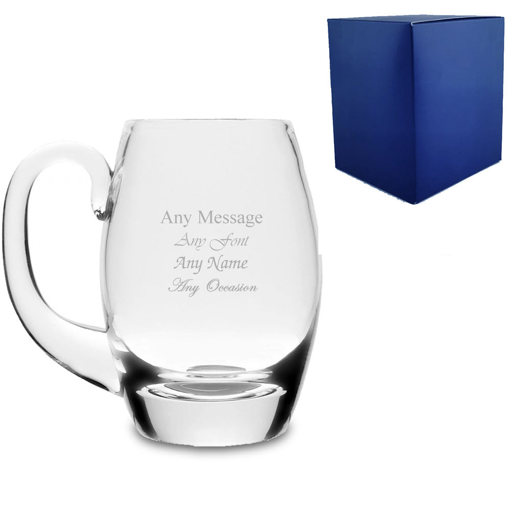 Engraved 30oz Large Handmade Barrel Tankard With Gift Box Image 1