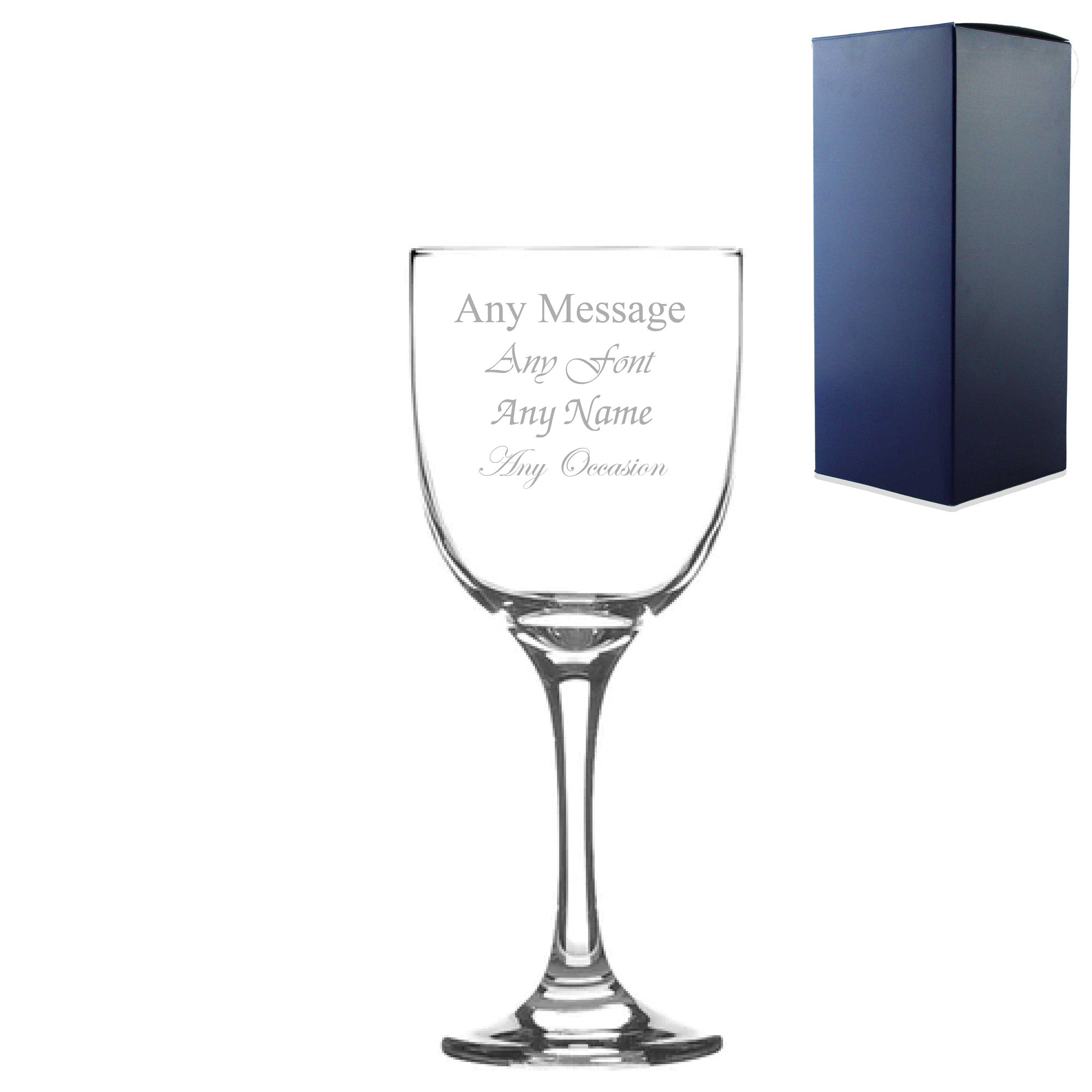 Engraved 290ml Campana White Wine Glass with Gift Box Image 2