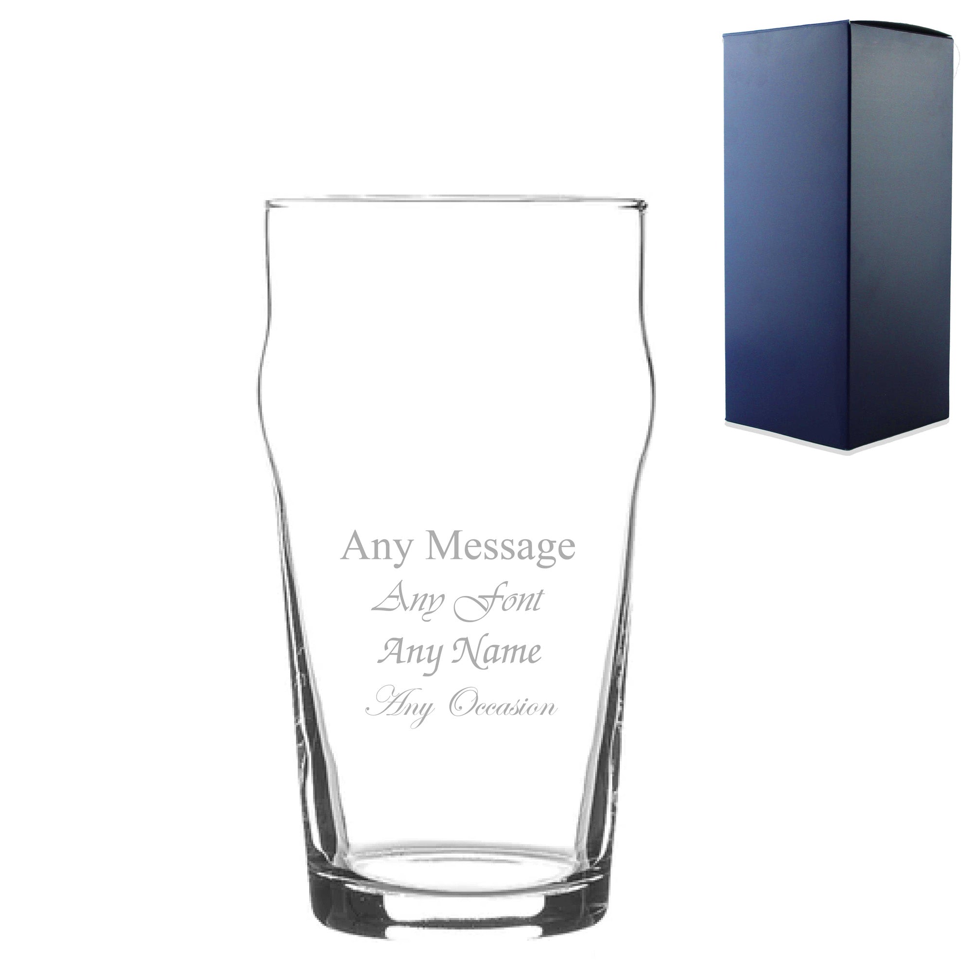 Engraved 570ml Classic Beer Glass with Gift Box Image 1