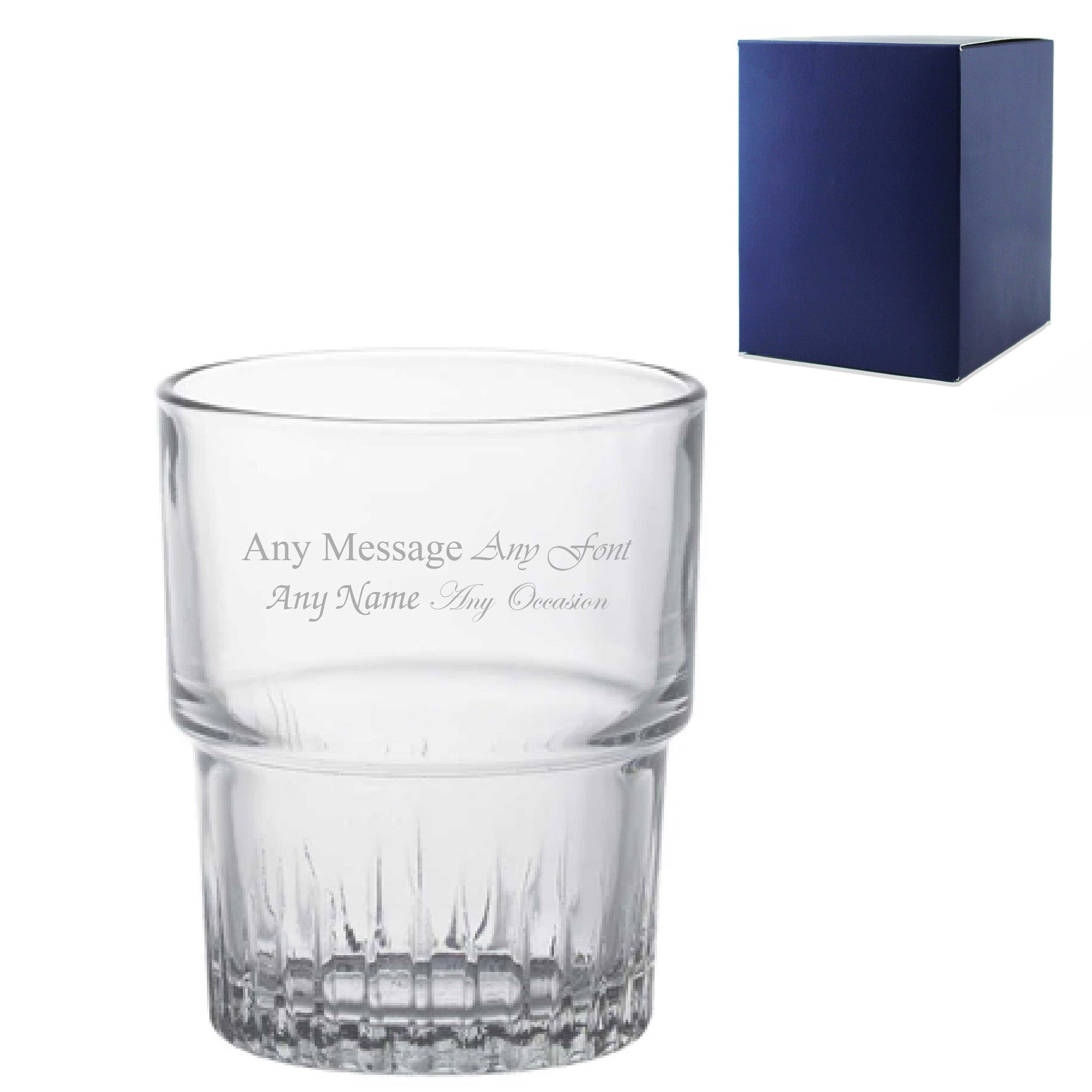 Engraved 200ml Crimped Stacking Tumbler with Gift Box Image 1