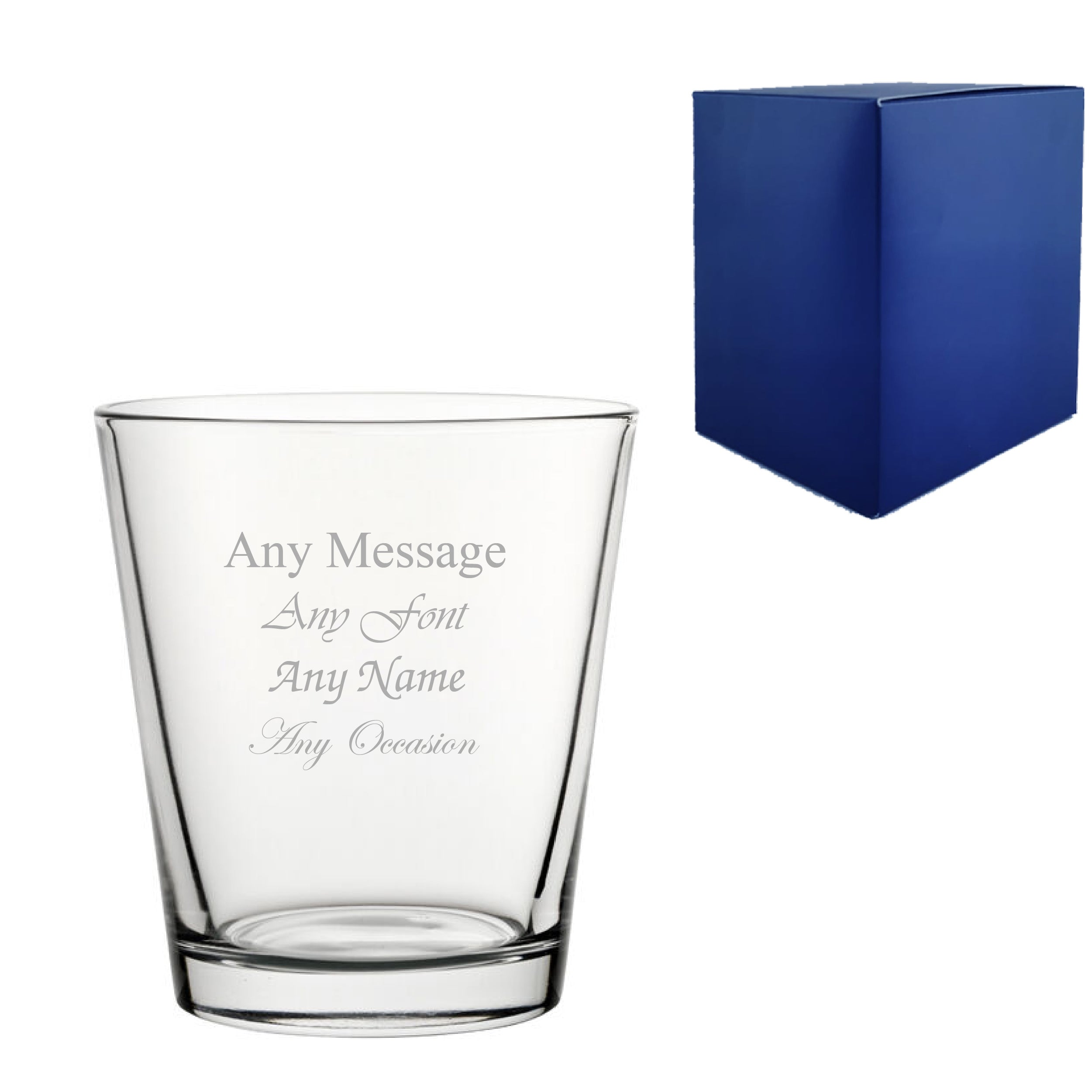 Engraved City Whisky Glass 12.25oz/362ml, Any Message Image 1