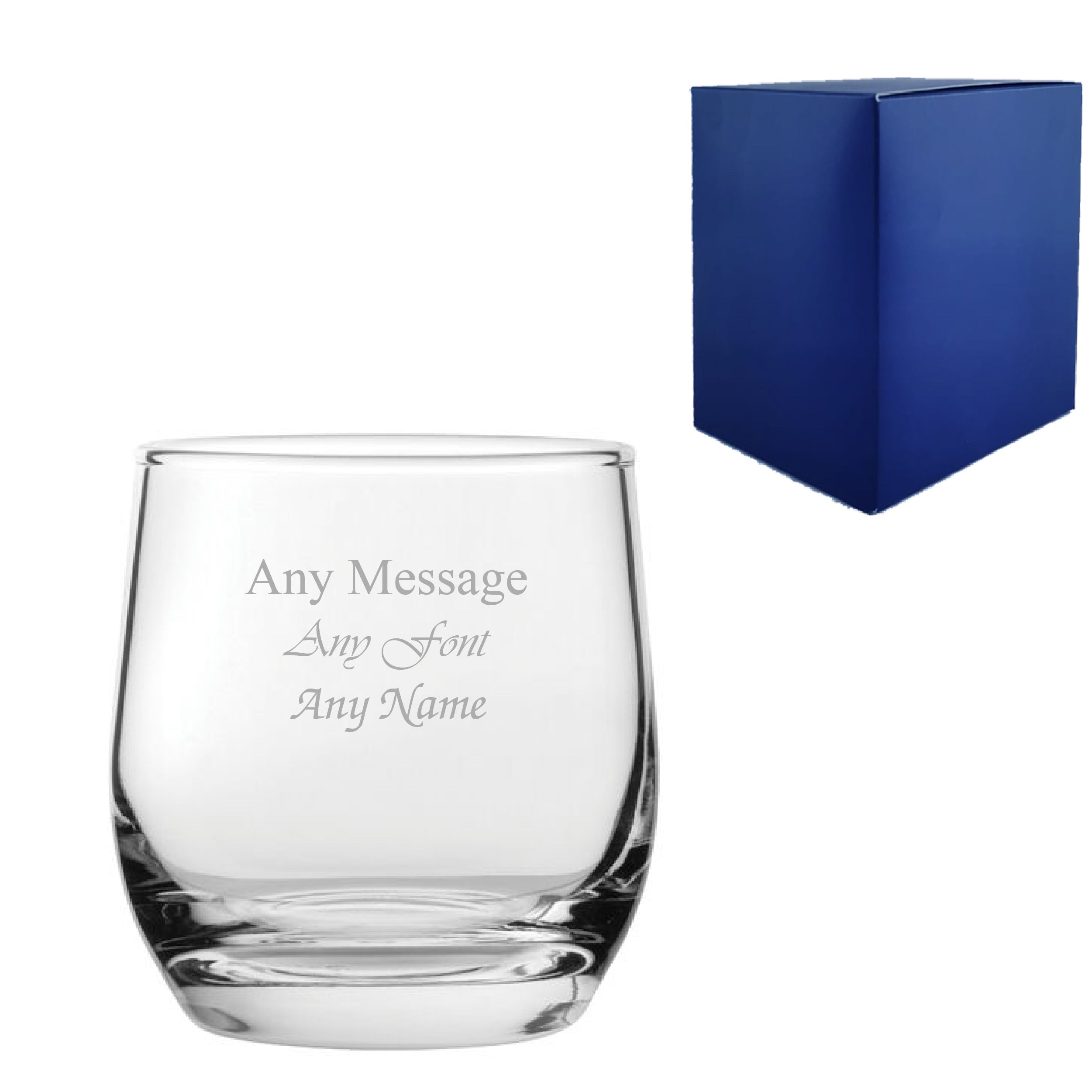 Engraved Bolero Water Glass 8oz/236ml, Any Message Image 1