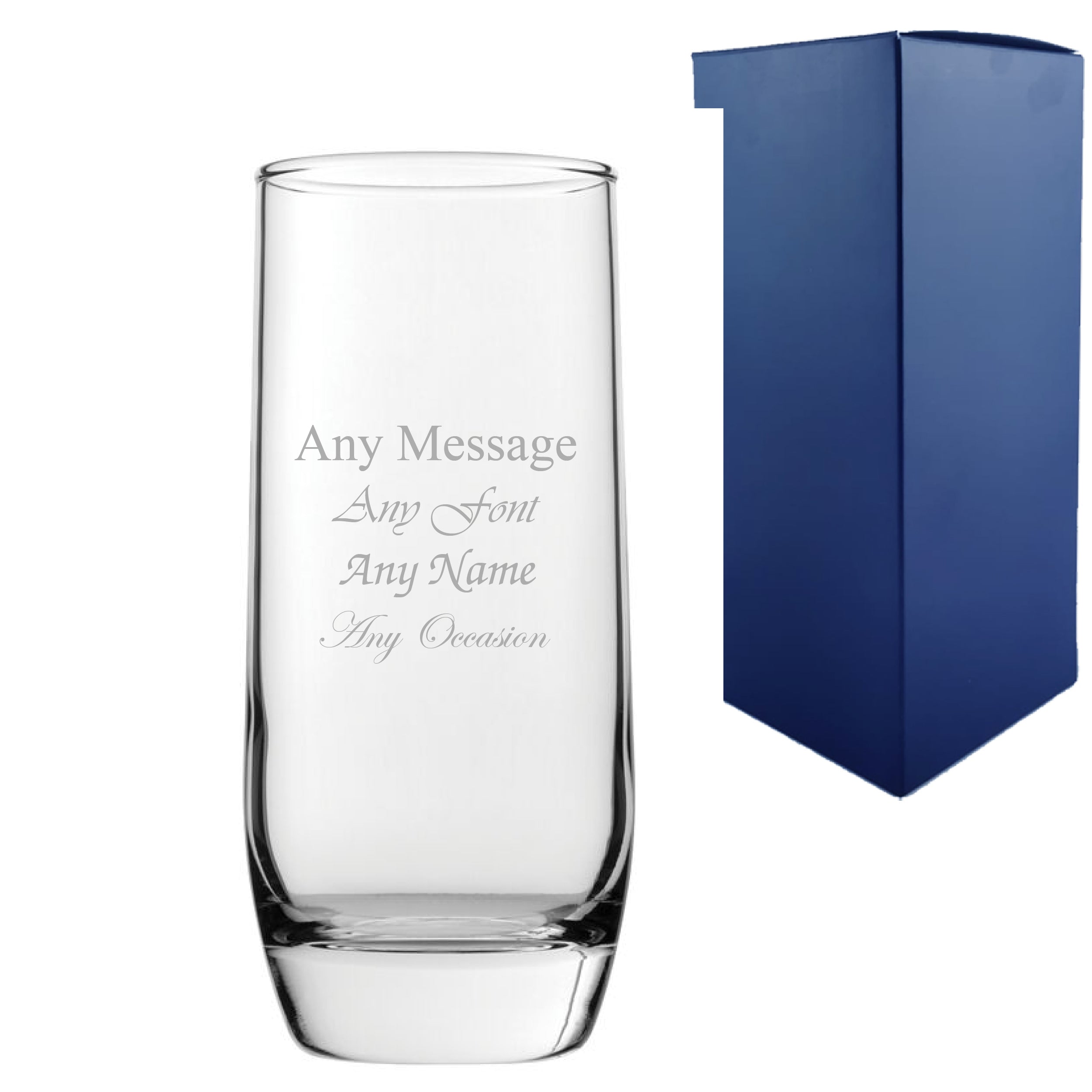 Engraved Bolero Beer Glass 11.25oz/332ml, Any Message Image 2