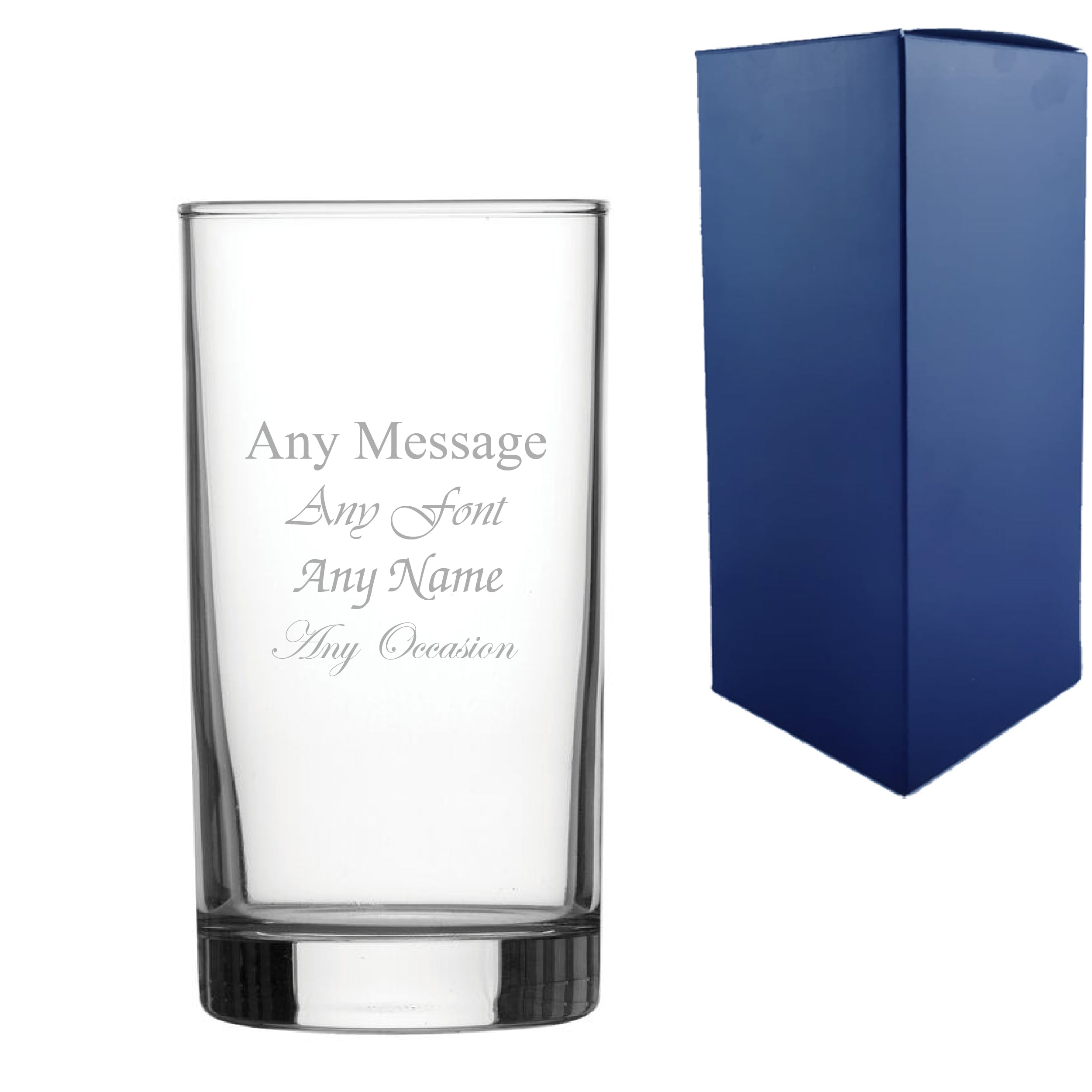 Engraved 10oz/295ml Hiball Glass, Any Message for Any Occasion Image 1