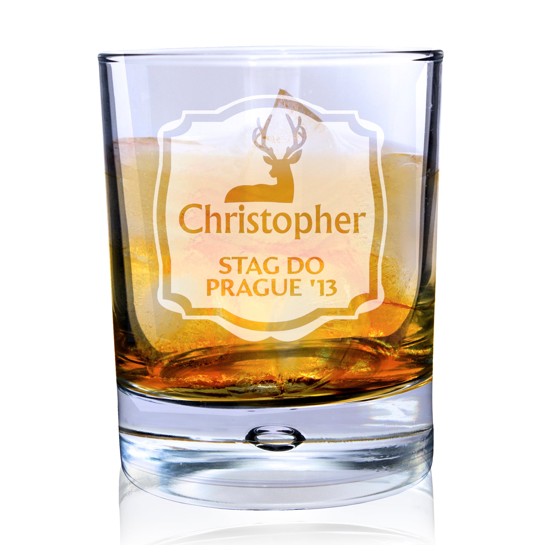 Customized Stag Tumbler Bubble Glass with Elegant Design from wonder gifts