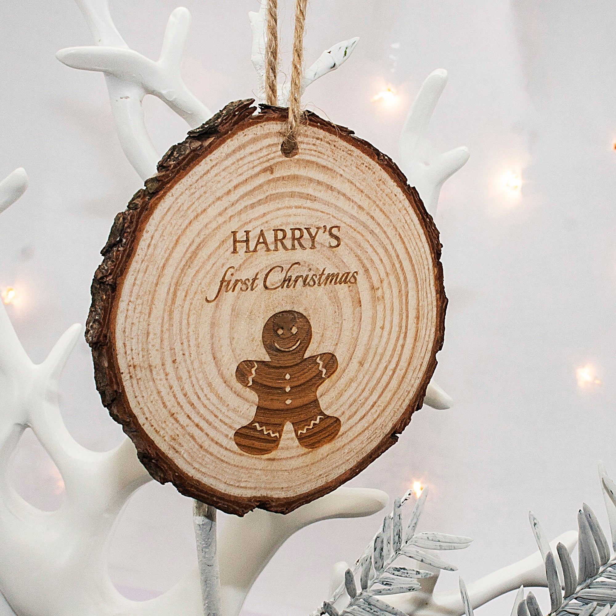 Personalised My 1st Christmas Gingerbread Man Hanging Decoration