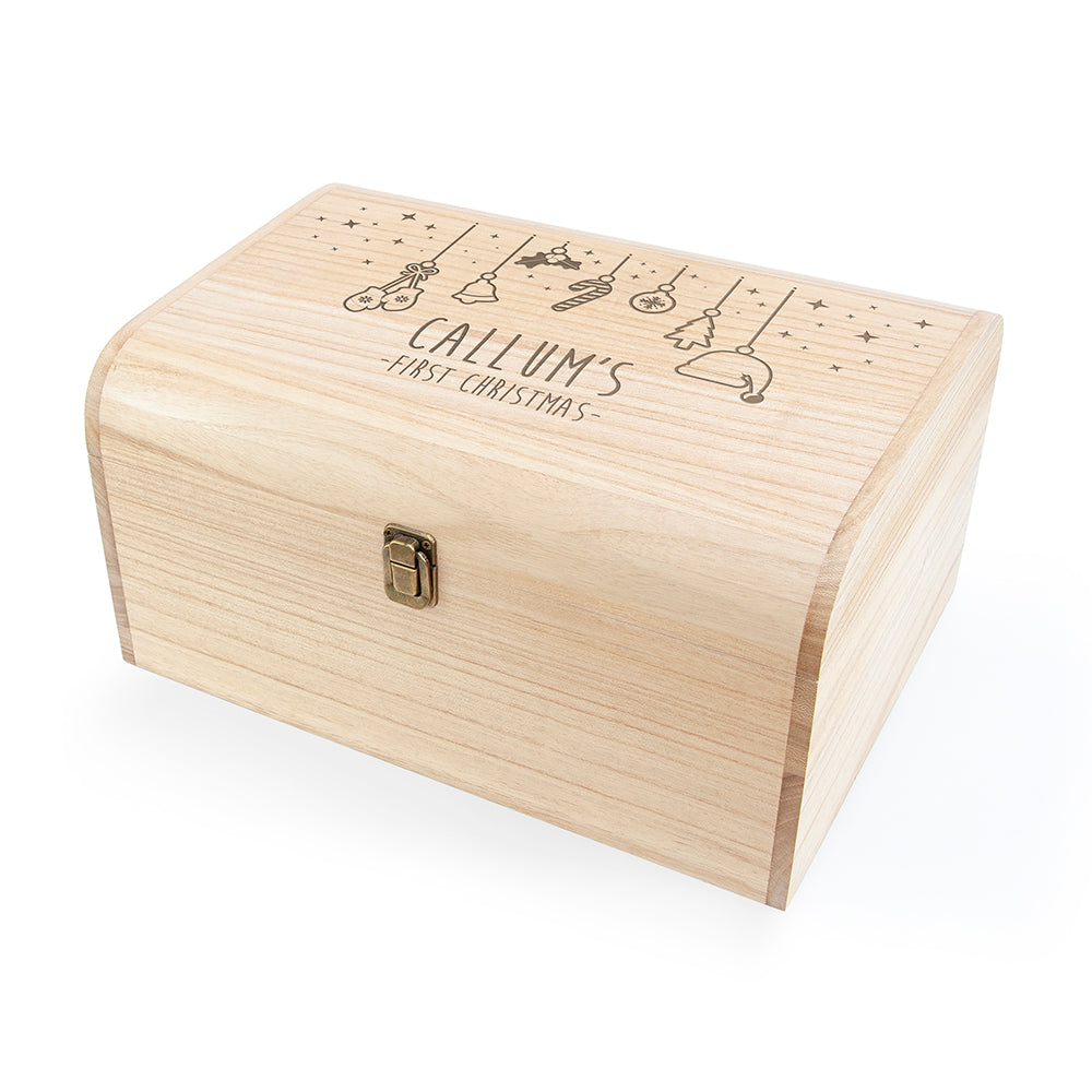 Personalised Baby's First Christmas Eve Chest Large