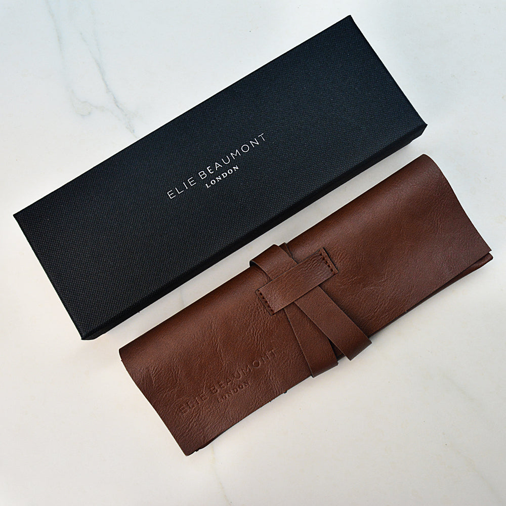 Personalised Modern - Vintage Leather Watch in Black