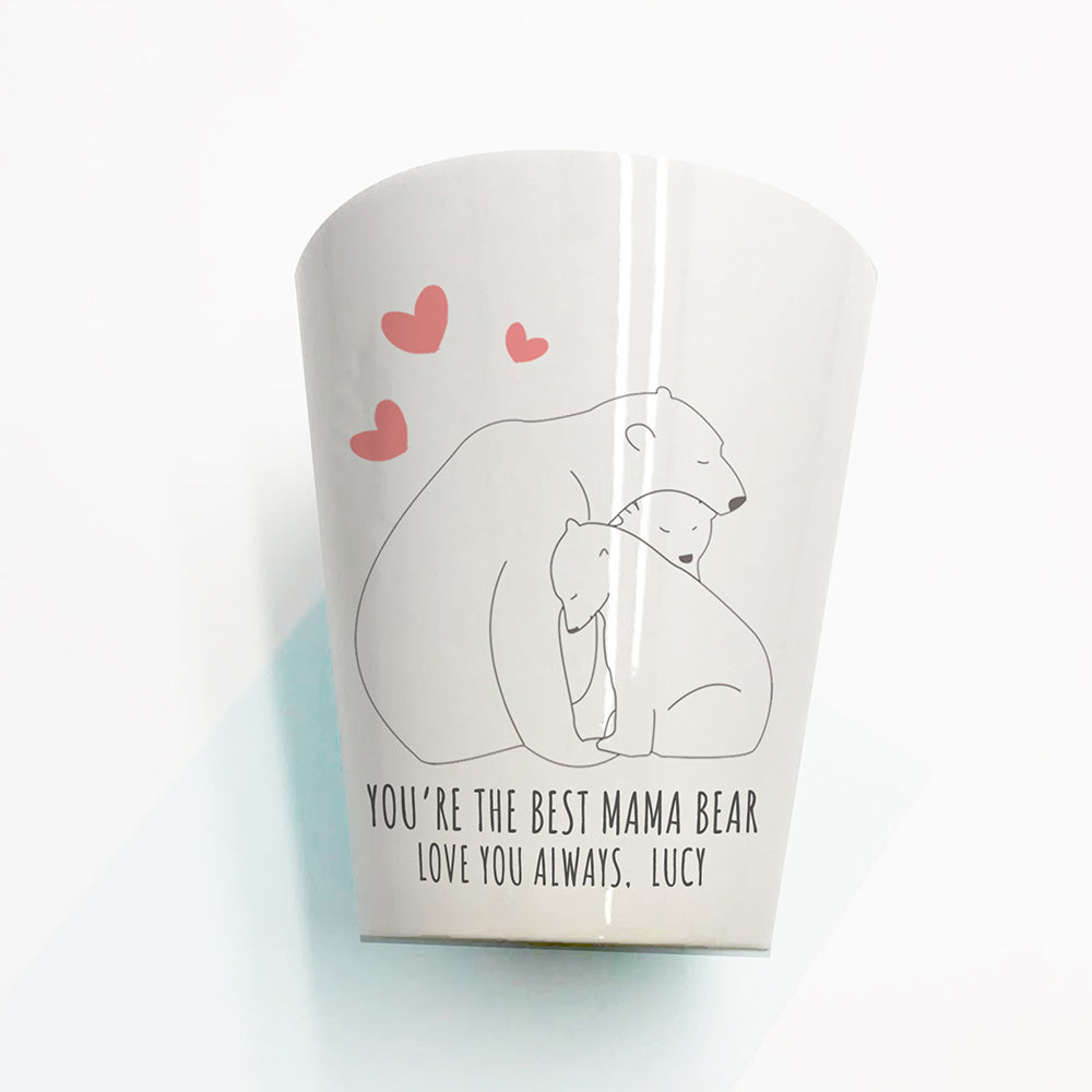 Personalised The Best Mama Bear Mini Plant Pot Gift