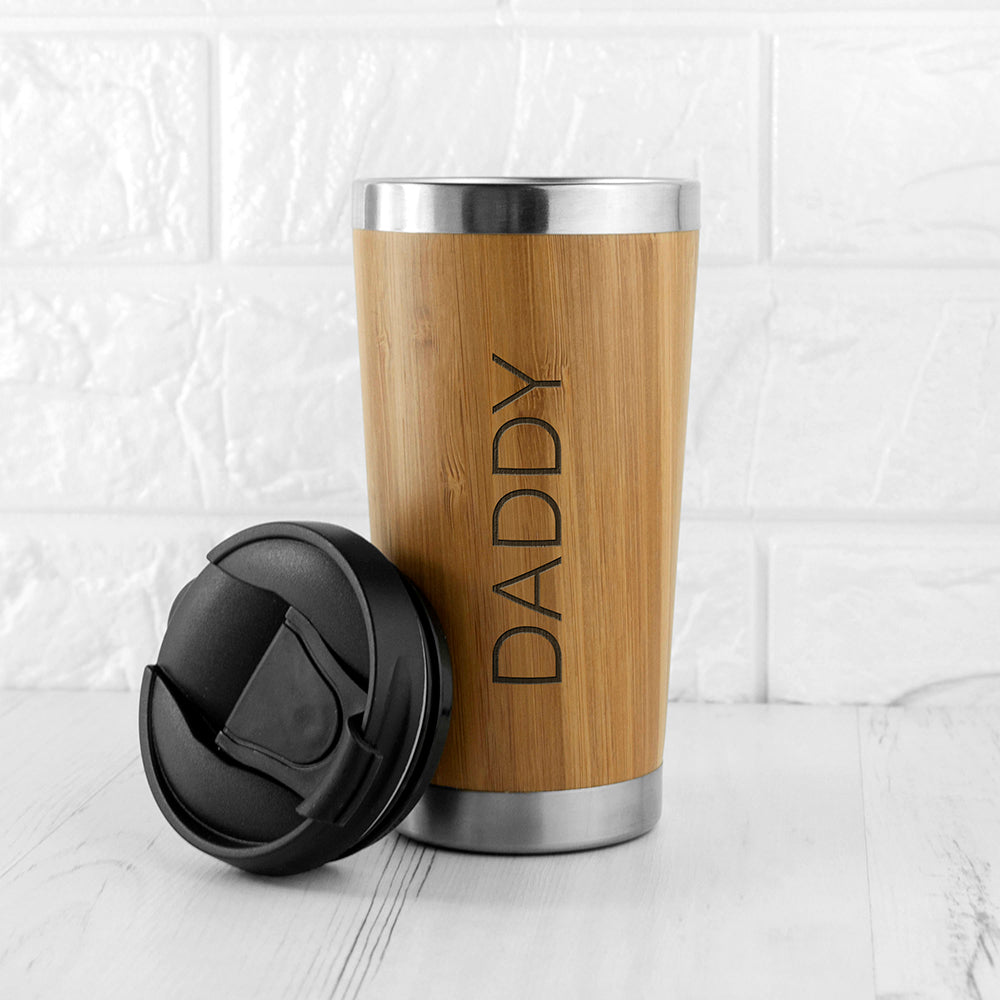 Personalised Bamboo Travel Mug – Eco-Friendly Custom Coffee Cup by Wonder Gifts