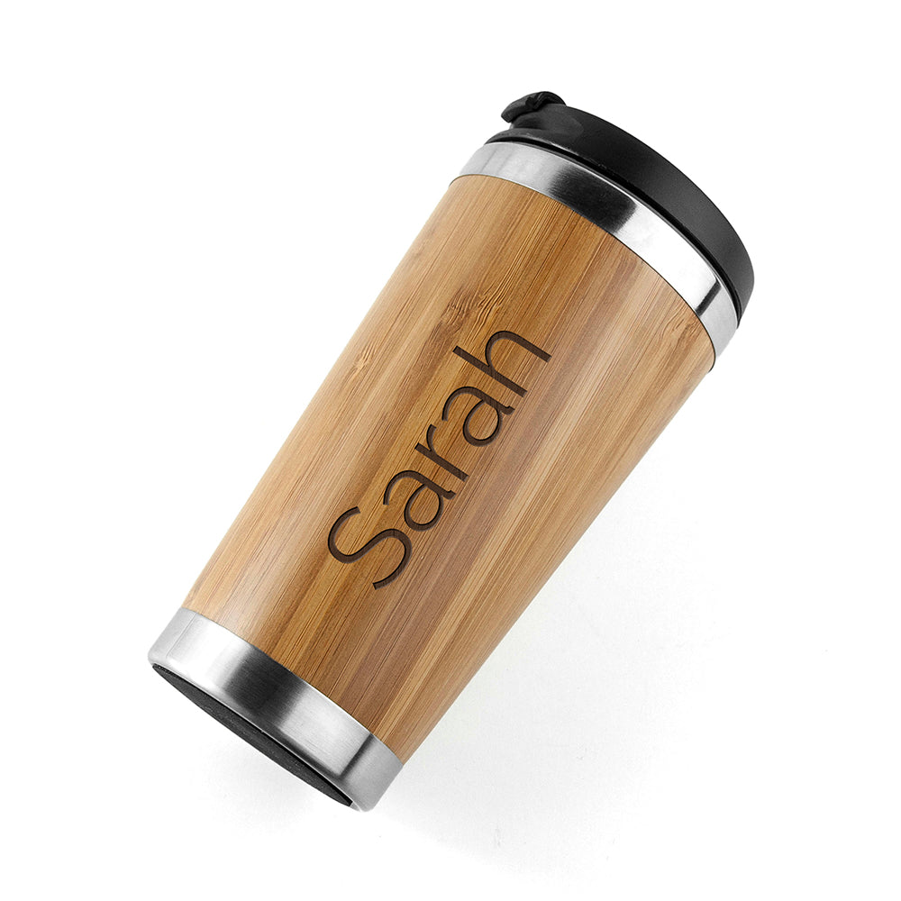 Personalised Bamboo Travel Mug – Eco-Friendly Custom Coffee Cup by Wonder Gifts
