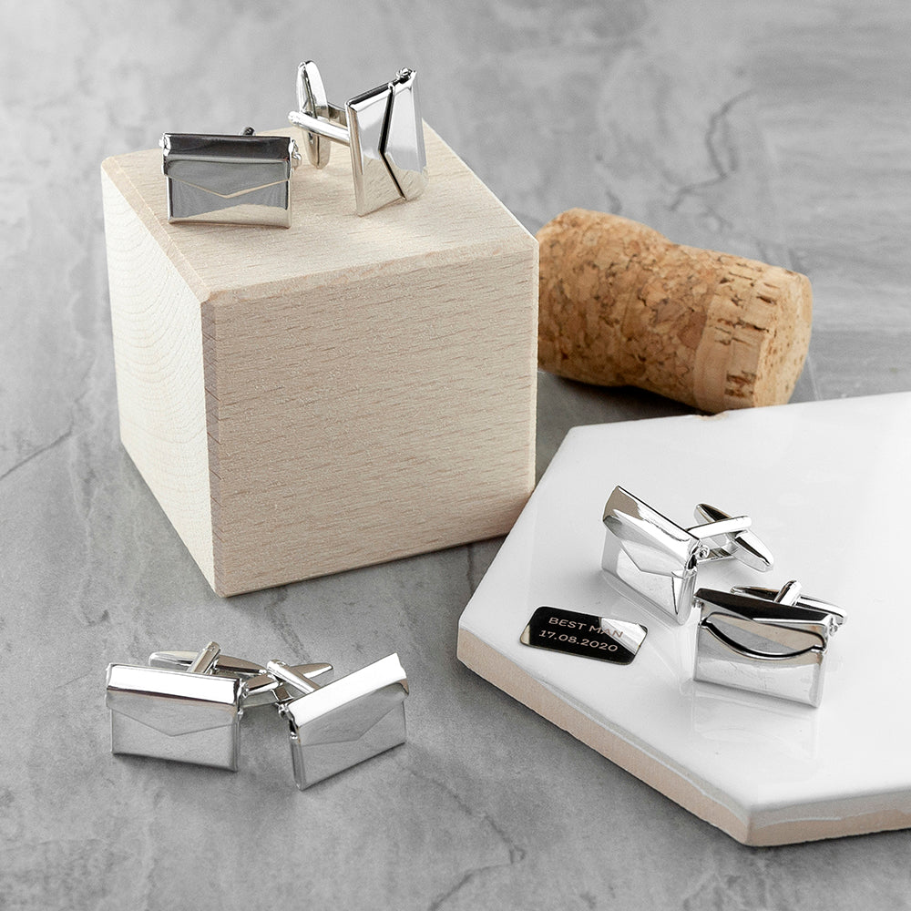 Personalised Square Gold Plated Cufflinks