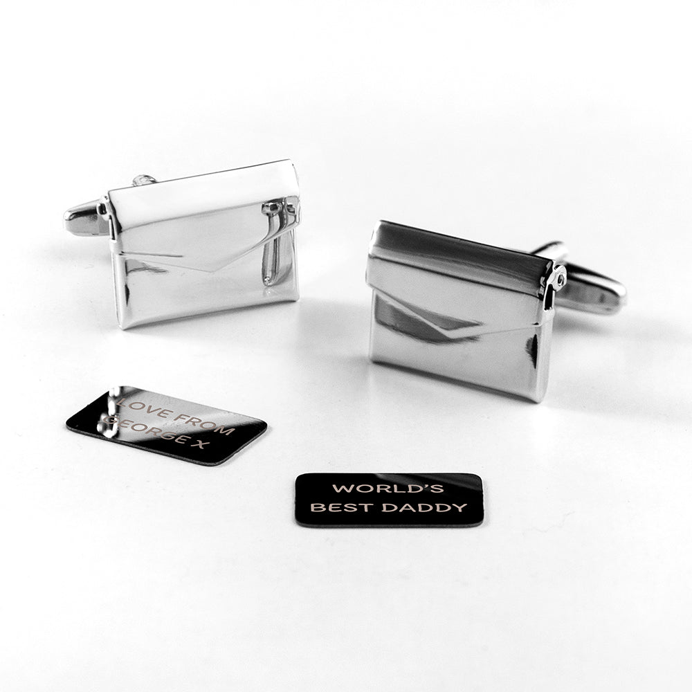 Personalised Square Gold Plated Cufflinks