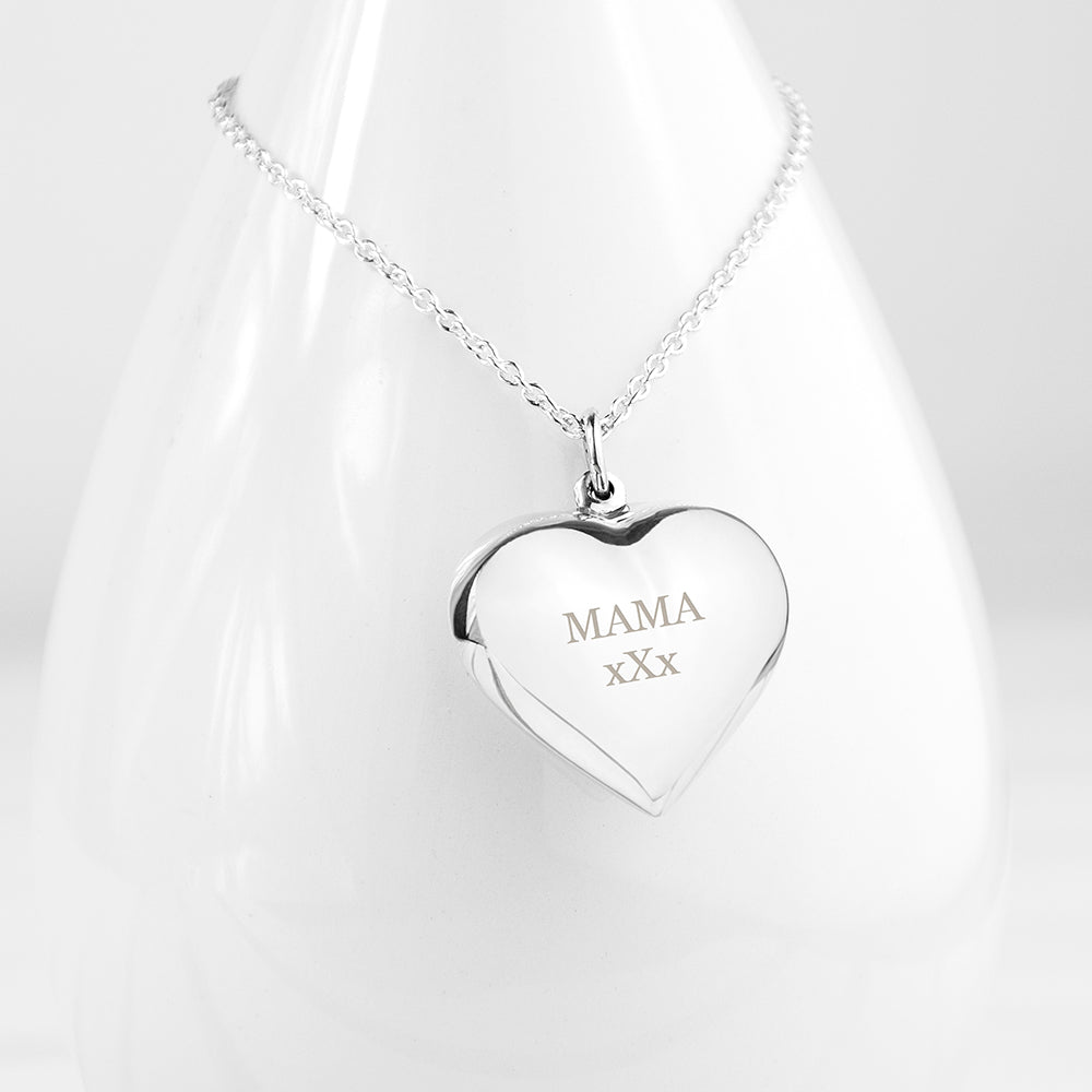 Personalised Cherish Heart Necklace – Custom Engraved Name Pendant Gift for Her