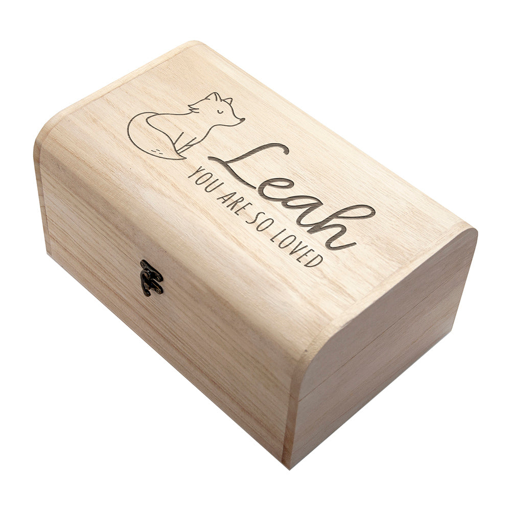 Personalised Baby Fox Keepsake Chest