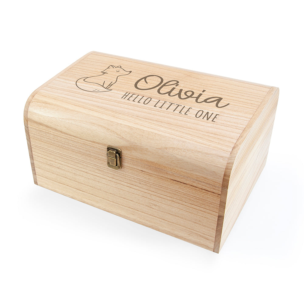Personalised Baby Fox Keepsake Chest