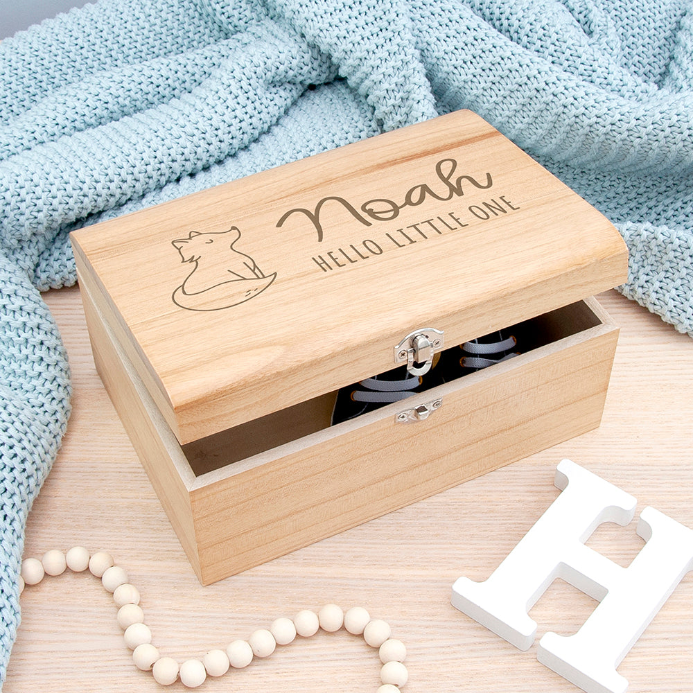 Personalised Baby Fox Keepsake Chest