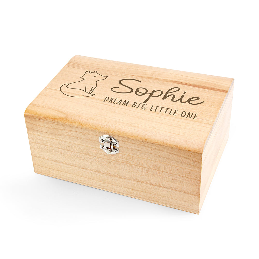 Personalised Baby Fox Keepsake Chest