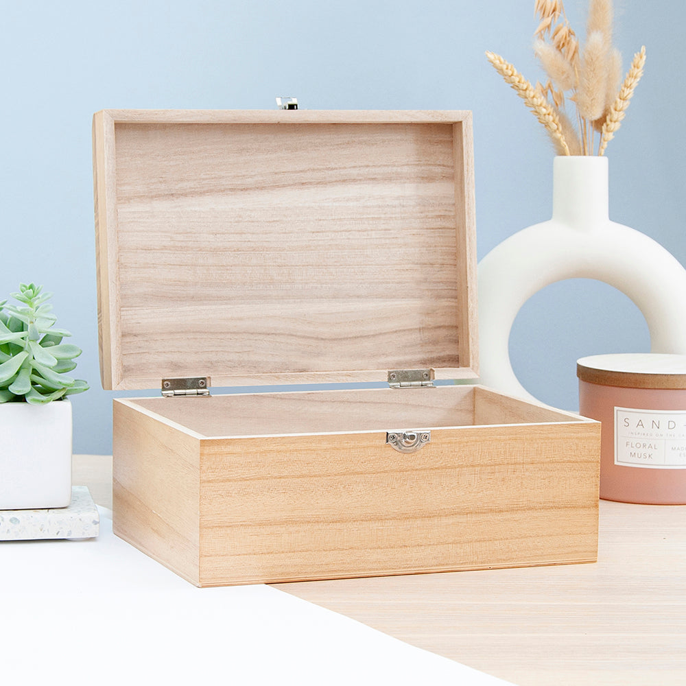 Personalised Engraved Name Keepsake Chest | Custom Memory Box Gift
