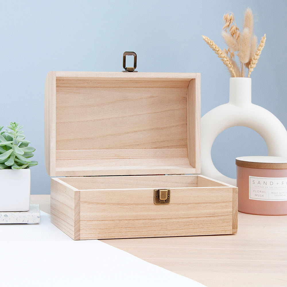 Personalised Engraved Name Keepsake Chest | Custom Memory Box Gift