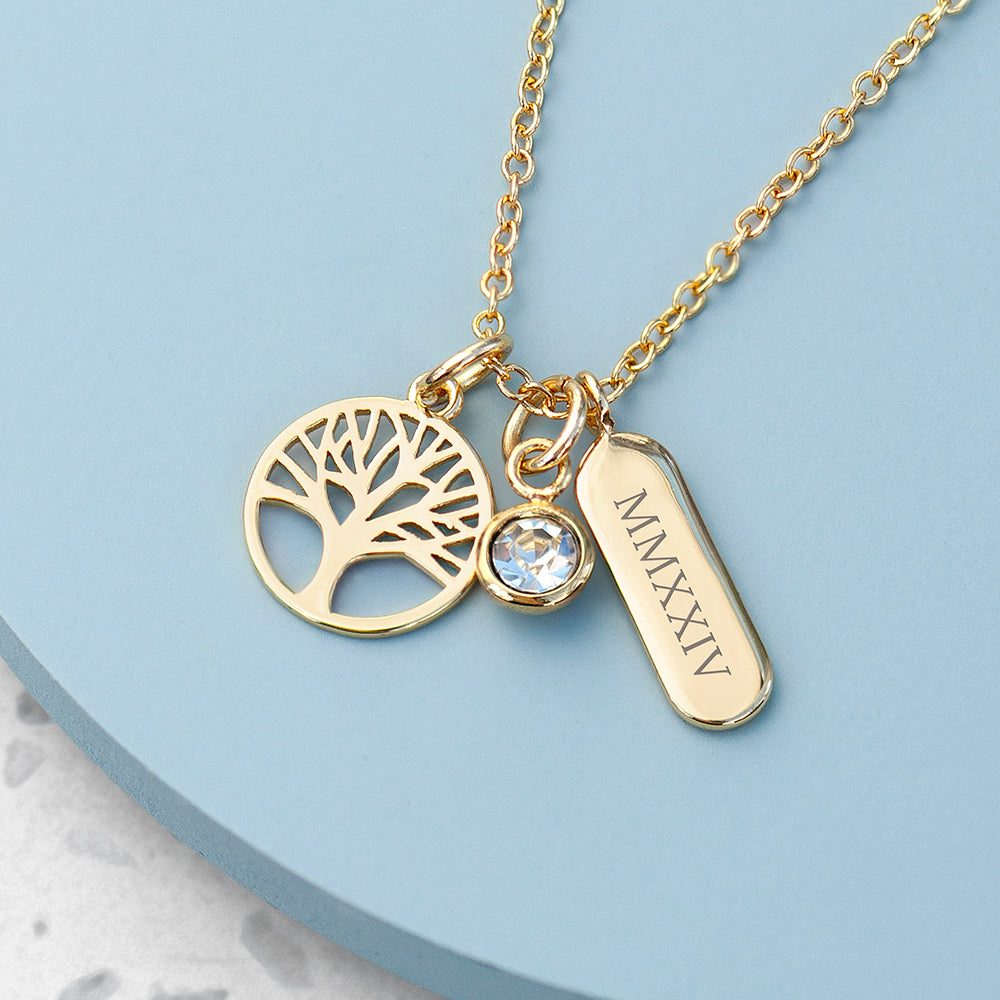 Personalised Tree of Life Charms Necklace