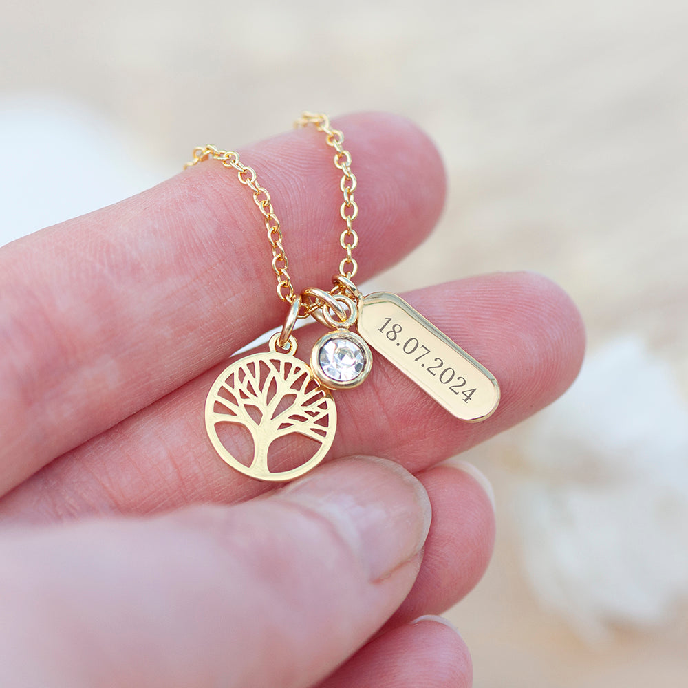 Personalised Tree of Life Charms Necklace