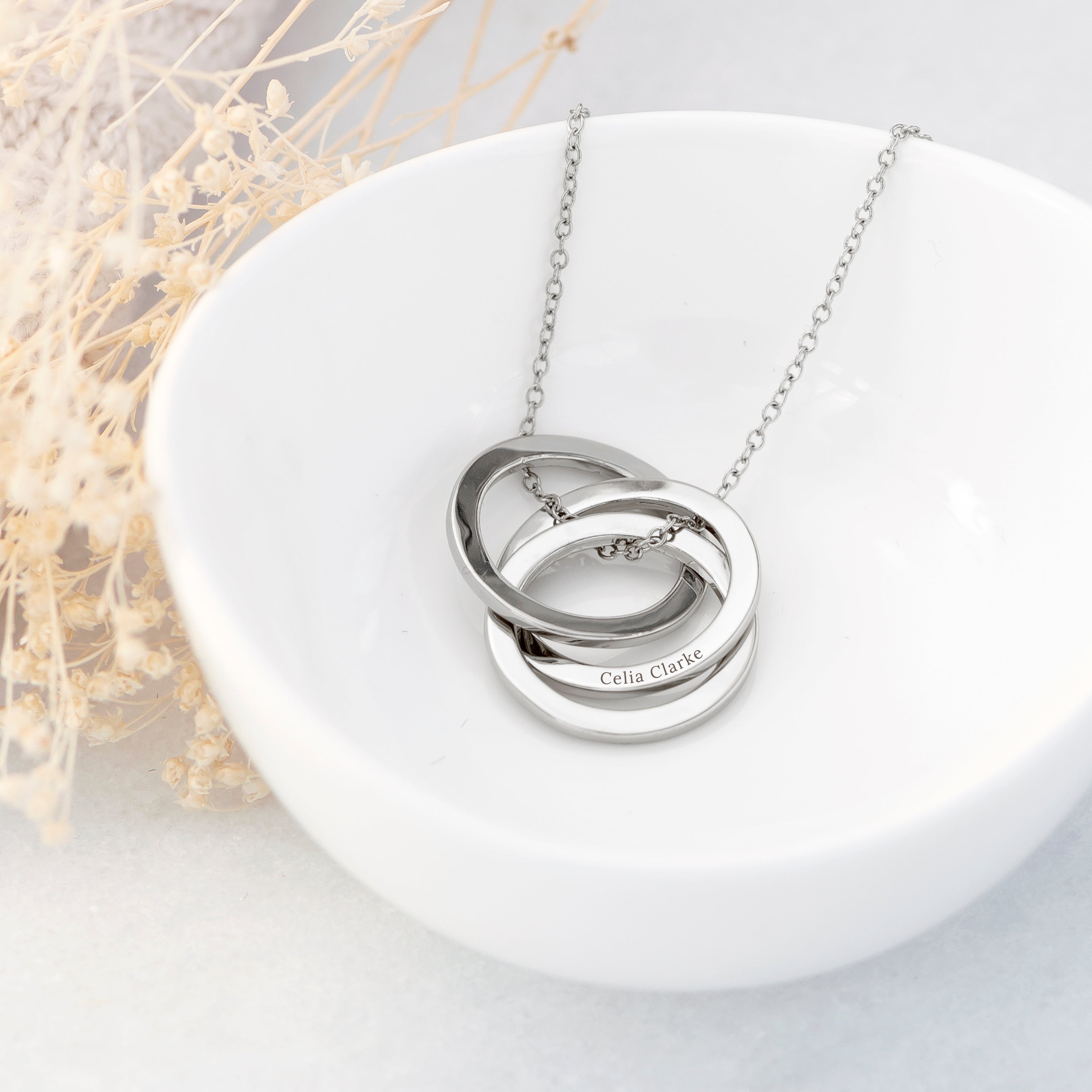 Personalised Classic Russian Ring Necklace
