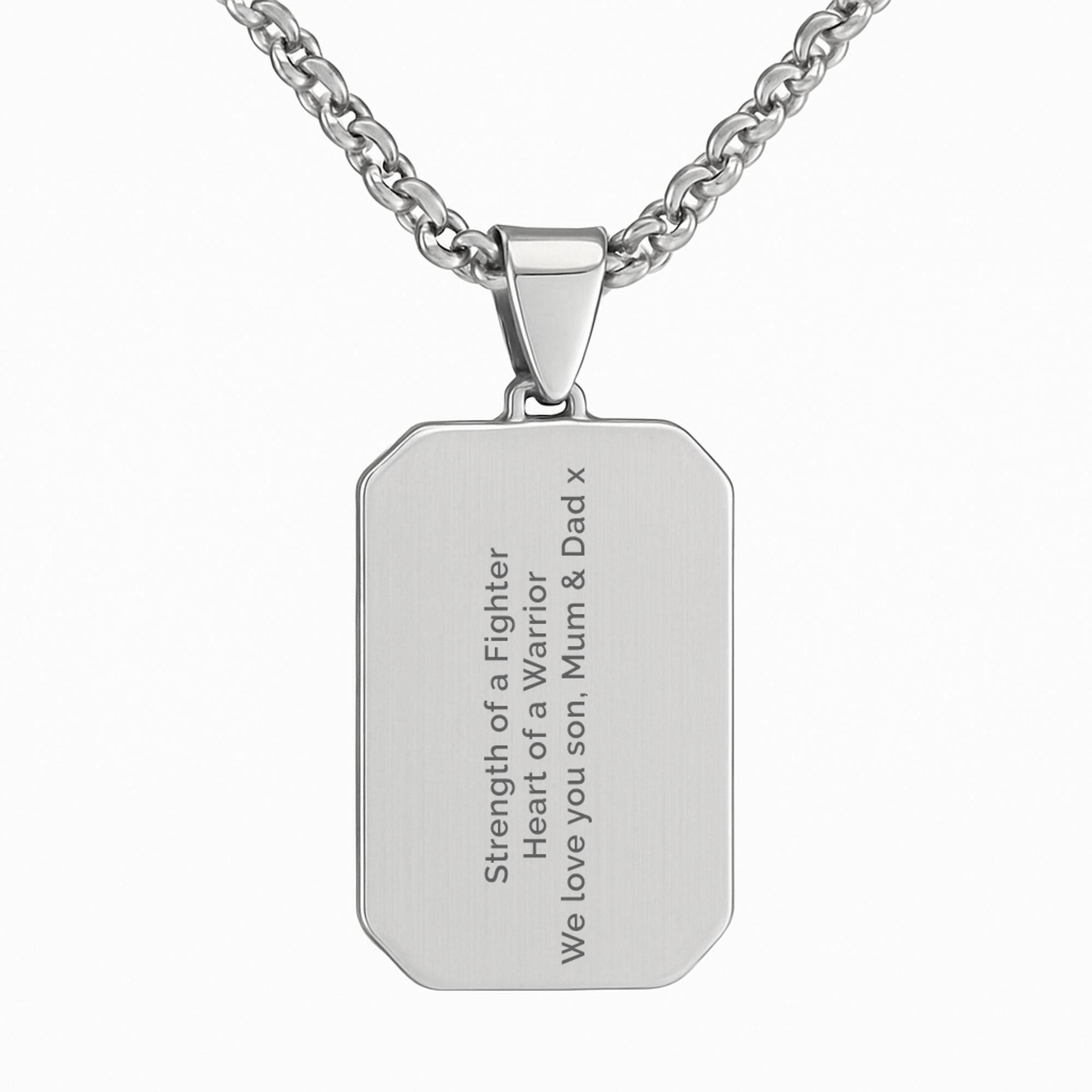 Personalised Men’s Contemporary Dog Tag Necklace