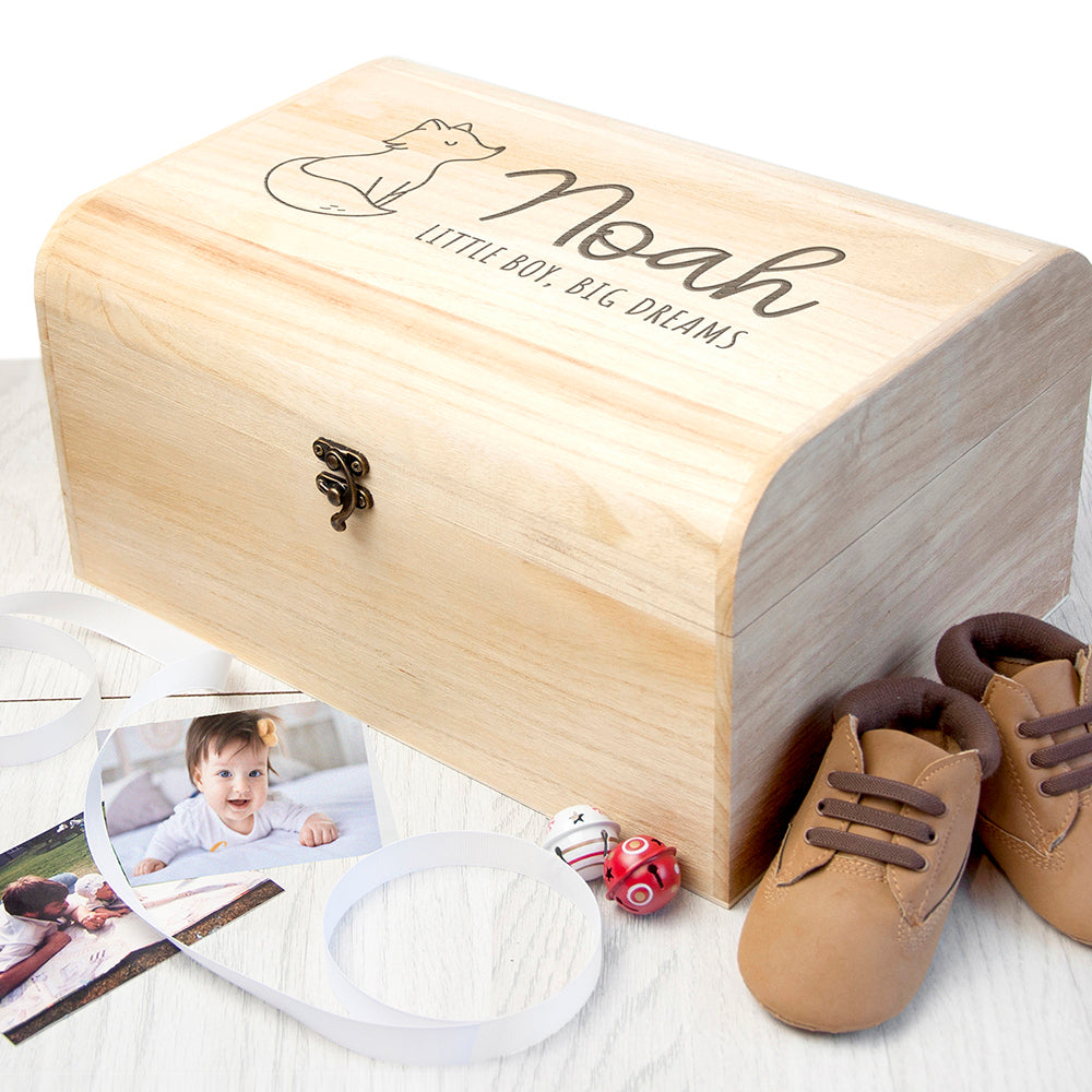 Personalised Baby Fox Keepsake Chest