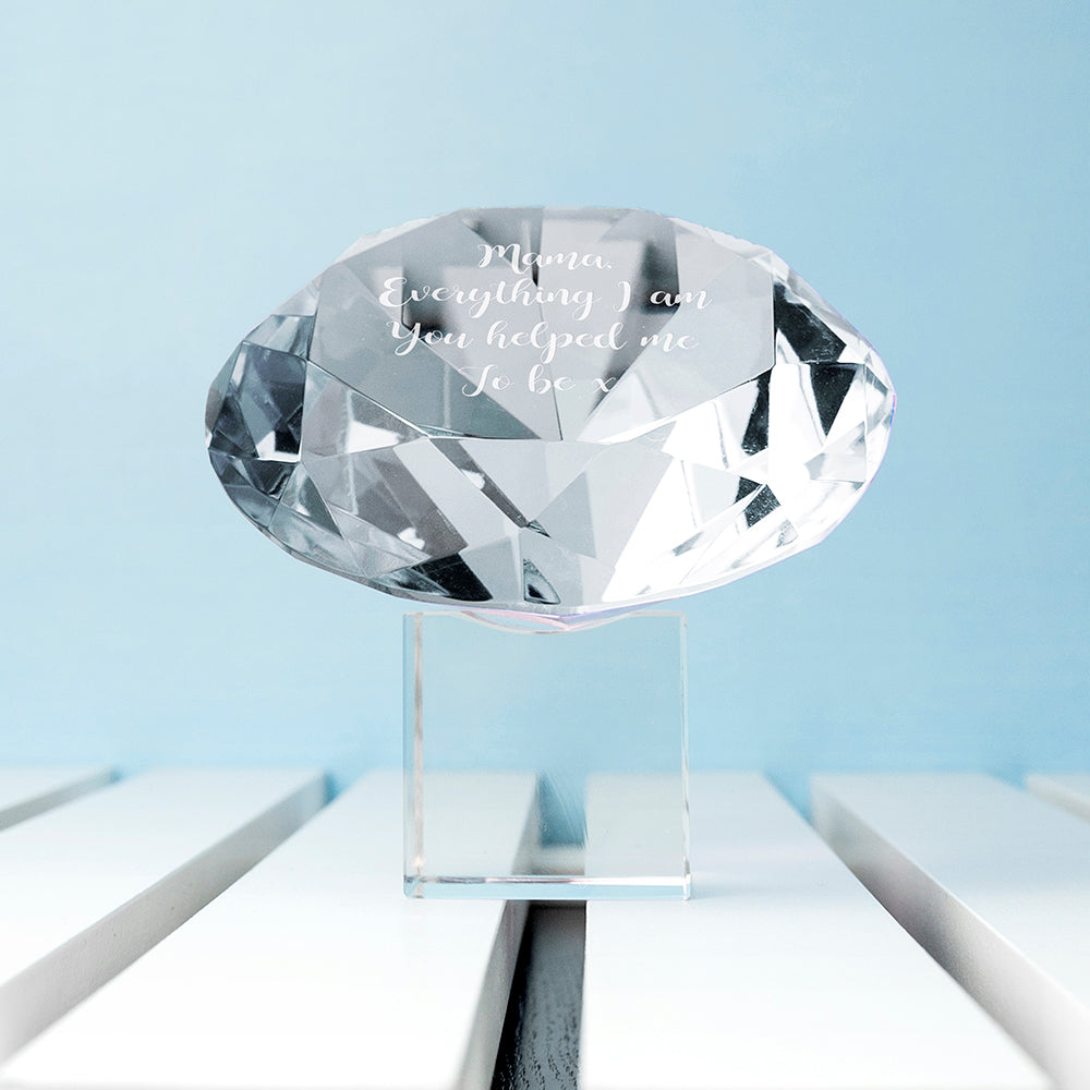 Personalised Clear Diamond Paper Weight