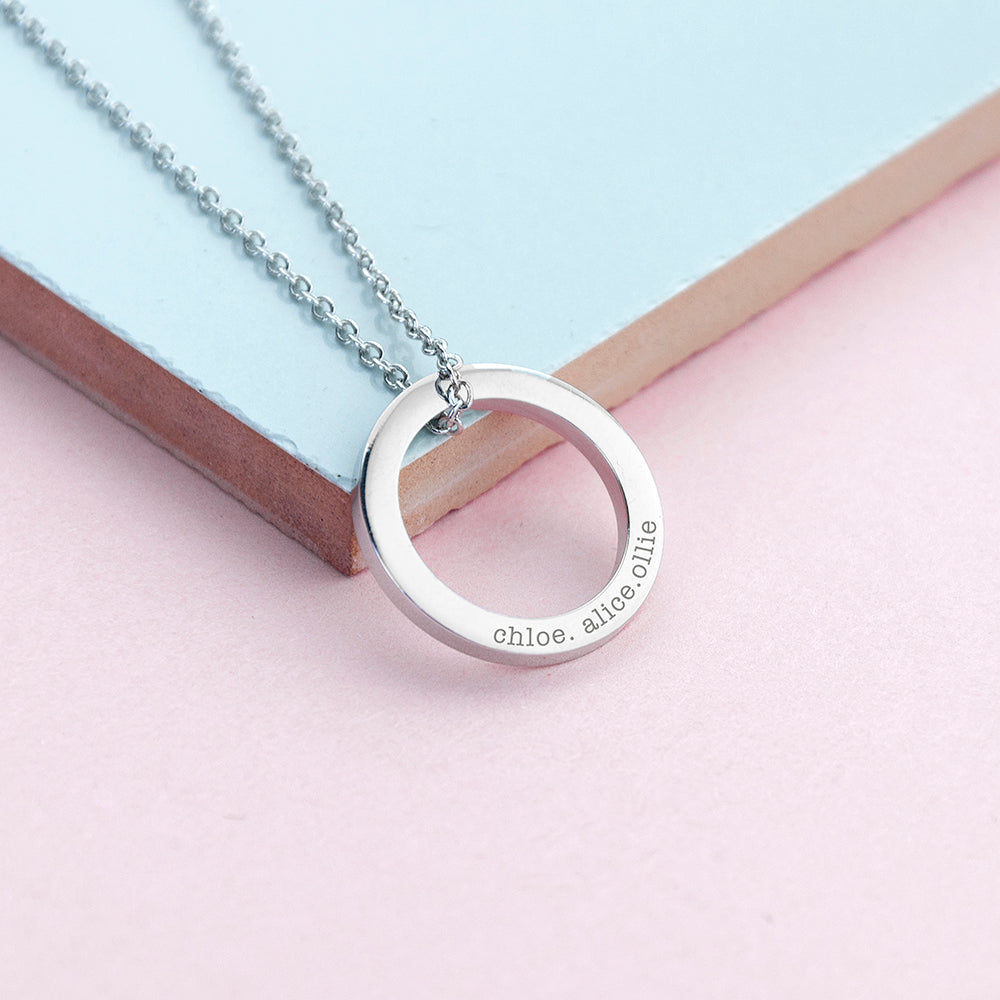 Personalised Family Ring Necklace