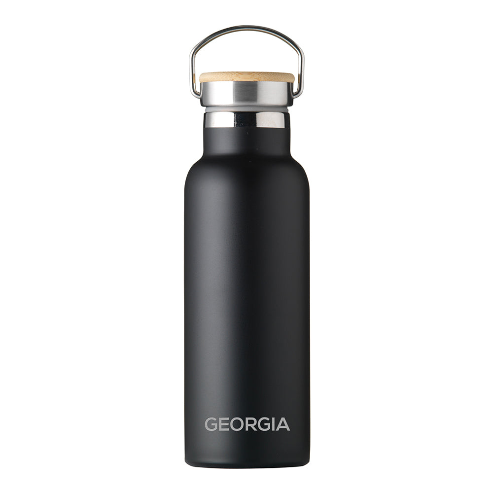 Wonder Gifts Personalised 17oz Insulated Drinks Bottle with Bamboo Lid – Custom Eco Water Bottle
