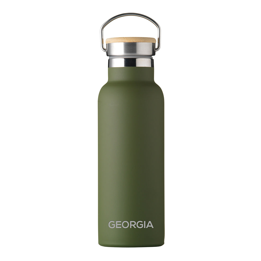 Personalised Insulated Bottle 17oz Bamboo Lid - different colours
