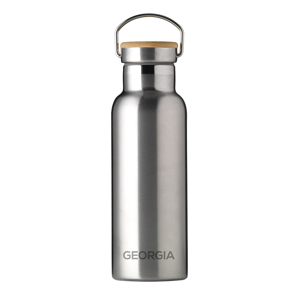 Personalised Insulated Bottle 17oz Bamboo Lid - different colours
