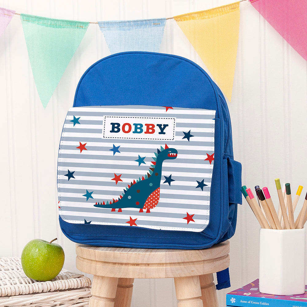 Personalised Kid's Blue Mini Rucksack