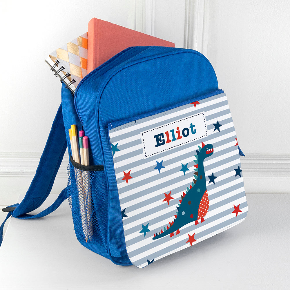 Personalised Kid's Blue Mini Rucksack