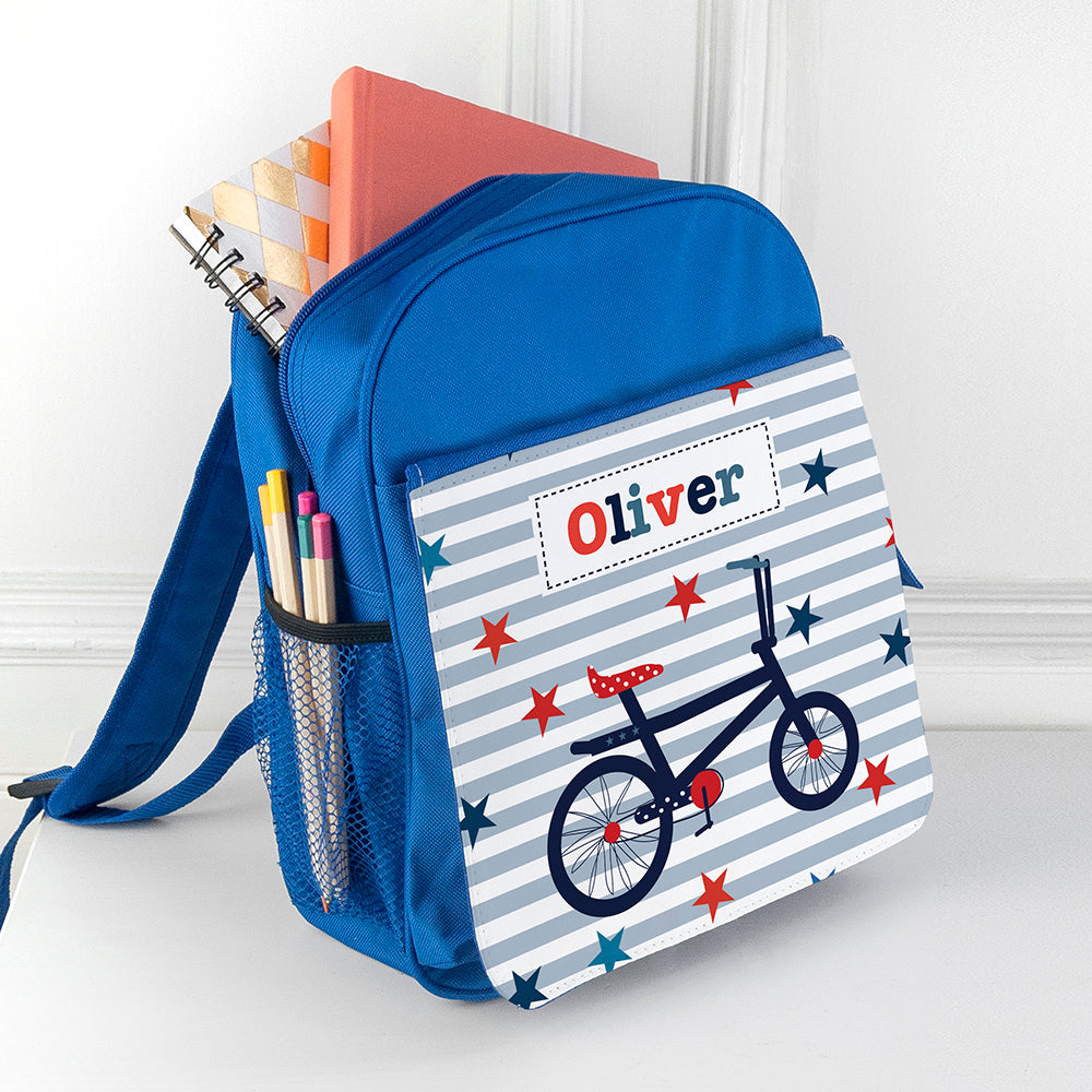 Personalised Kid's Blue Mini Rucksack