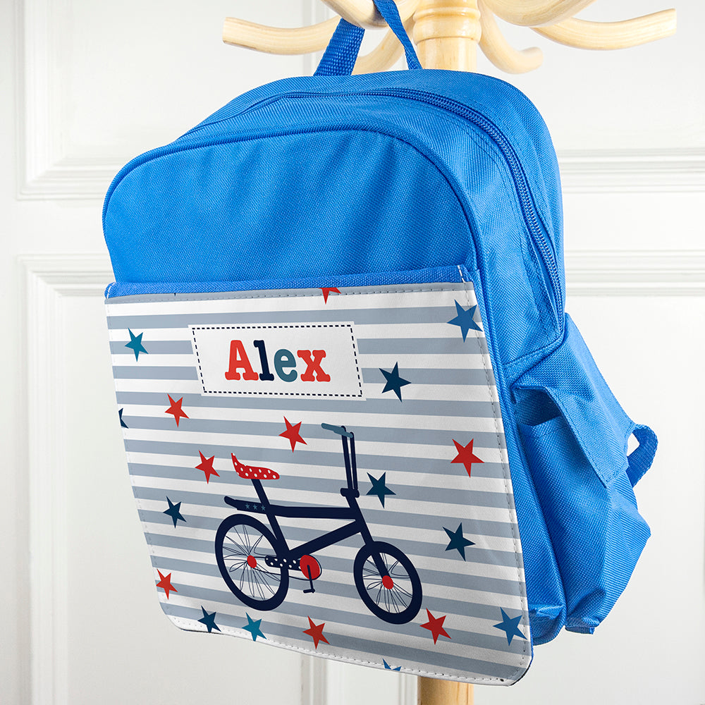Personalised Kid's Blue Mini Rucksack