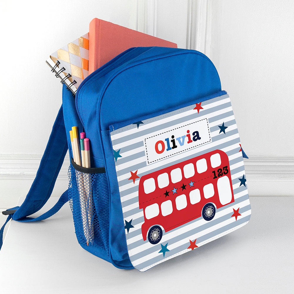Personalised Kid's Blue Mini Rucksack