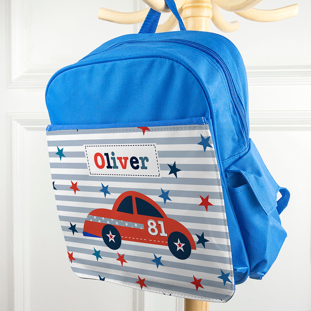 Personalised Kid's Blue Mini Rucksack