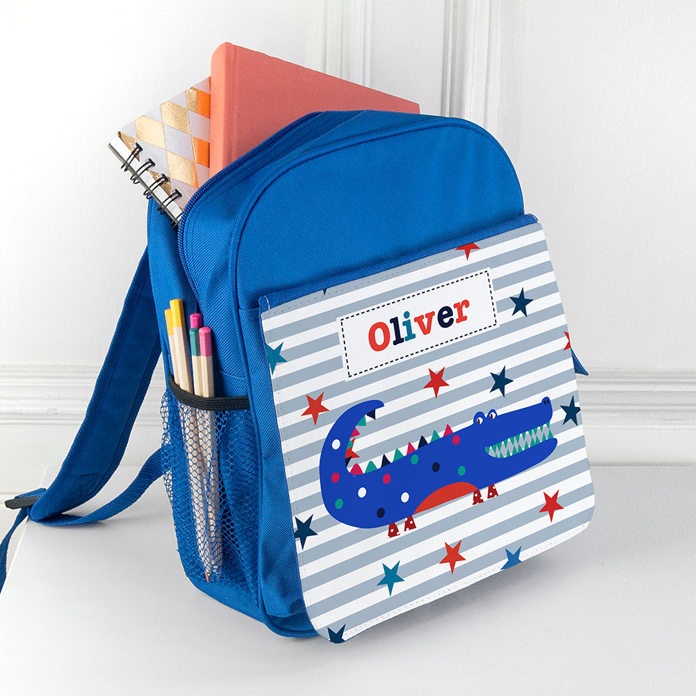 Personalised Kid's Blue Mini Rucksack