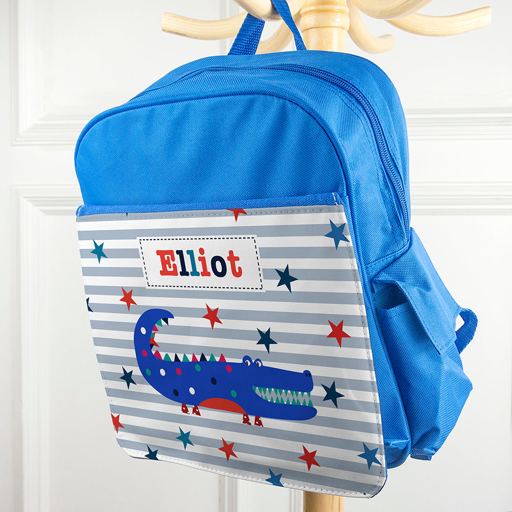 Personalised Kid's Blue Mini Rucksack