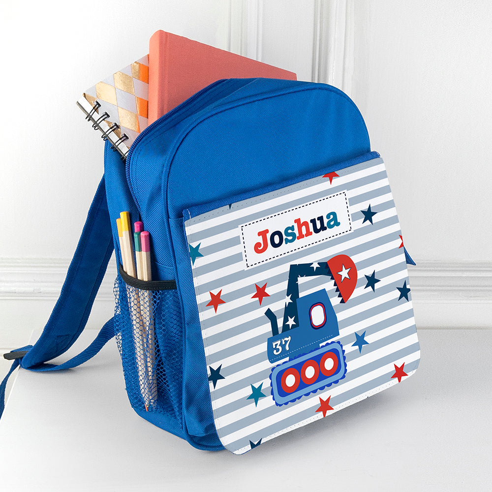Personalised Kid's Blue Mini Rucksack