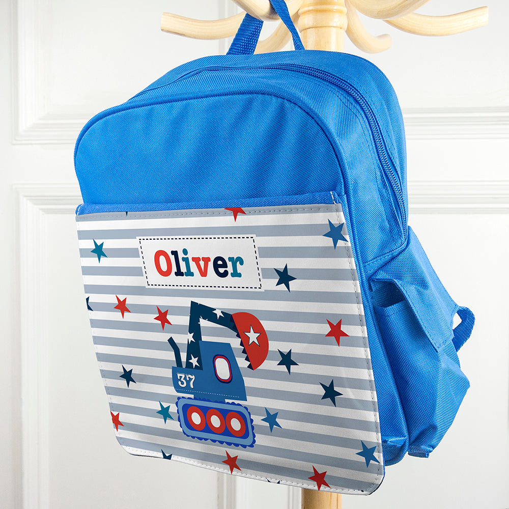 Personalised Kid's Blue Mini Rucksack